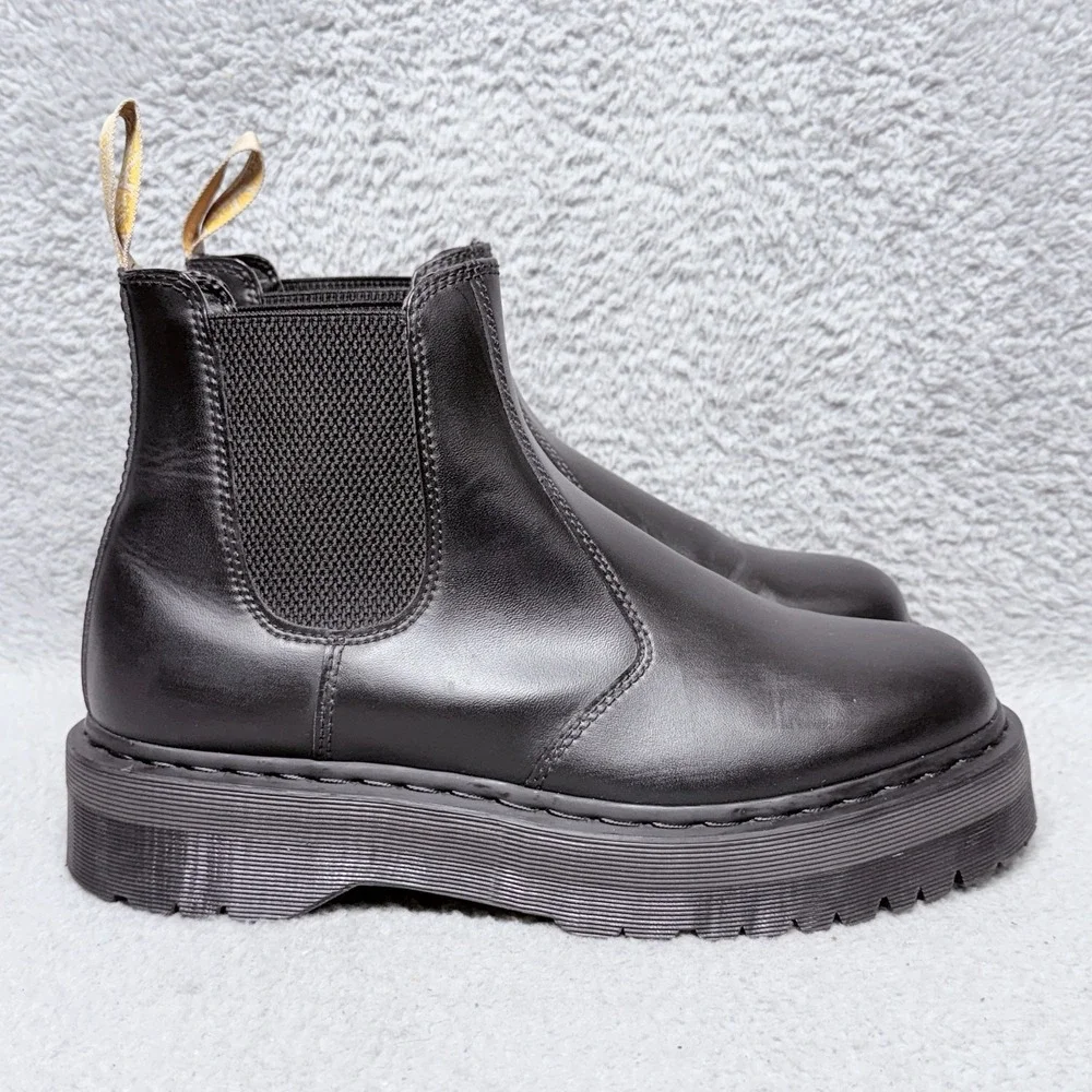 Dr Martens Vegan‎ 2976 Quad Mens Size 13 Chelsea Boots Black Felix Rub Off
